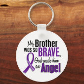 Mijn broer is een engel-pancreaskanker sleutelhanger (Voorkant)