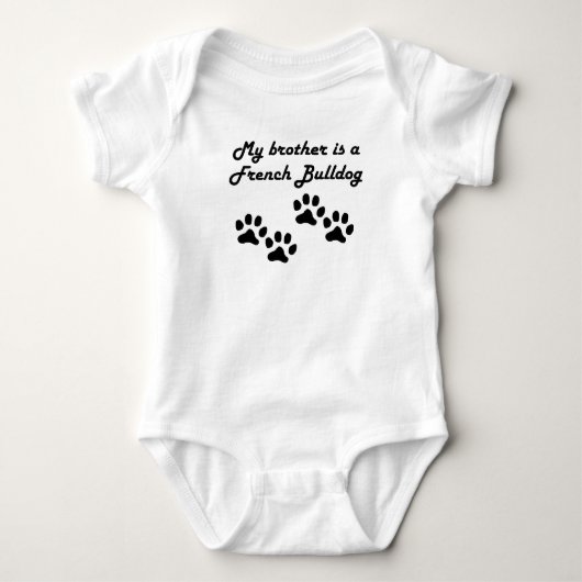 Mijn broer is een Franse hond Romper (Voorkant)