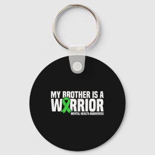 Mijn broer is een krijger Green Ribbon geestelijke Sleutelhanger