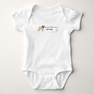 Mijn broer is een pug romper