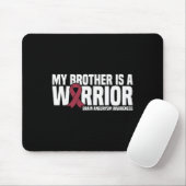 Mijn broer is een Warrior Brain Aneurysm Awareness Muismat (Met muis)