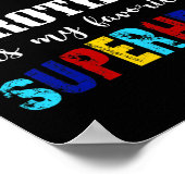 Mijn broer is mijn favoriete superheld Autism Awar Poster (Hoek)