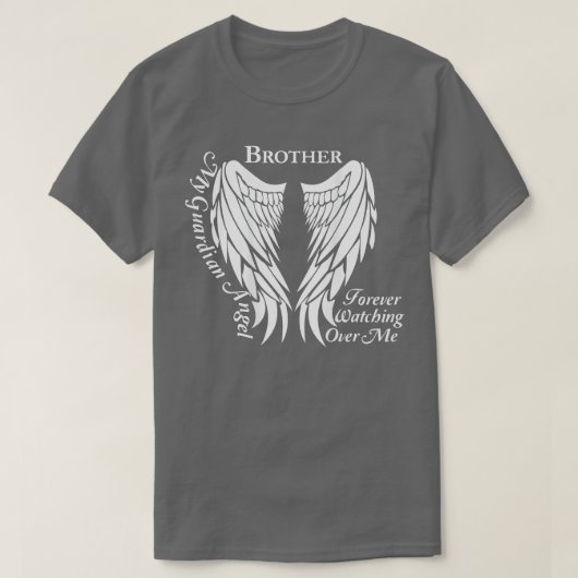 Mijn broer is mijn Guardian Angel Memorial Gift T-shirt (Design voorkant)
