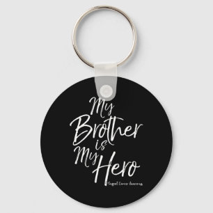 Mijn broer is mijn held voor kinderkankerbestrijdi sleutelhanger