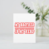 Mijn broer is mijn Hero Briefkaart (Staand voorkant)