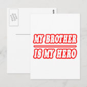 Mijn broer is mijn Hero Briefkaart (Voorkant / Achterkant)