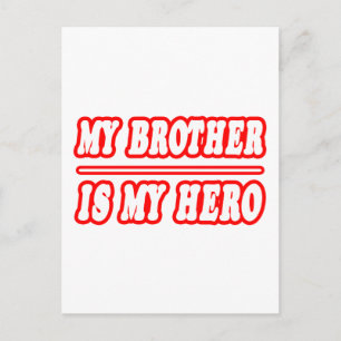 Mijn broer is mijn Hero Briefkaart