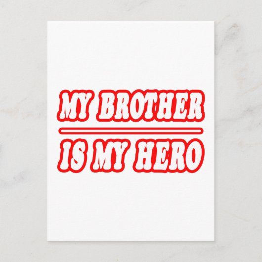 Mijn broer is mijn Hero Briefkaart (Voorkant)