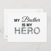 Mijn broer is mijn Hero Digital Camouflage Briefkaart (Voorkant / Achterkant)