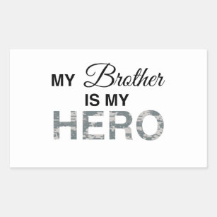 Mijn broer is mijn Hero Digital Camouflage Rechthoekige Sticker