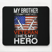 Mijn broer is mijn Hero Proud American Veteran Bro Muismat (Voorkant)