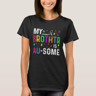 Mijn broer is op een paar autisme gericht op puzze t-shirt