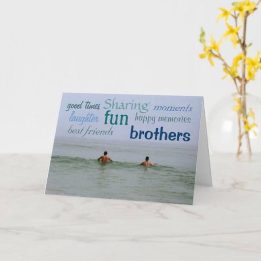 Mijn broer kaart (Gele Bloem)