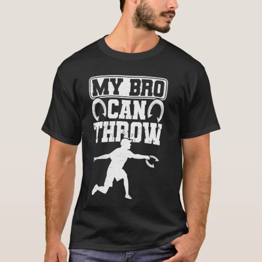 Mijn broer kan grappig hoefijzer werpen t-shirt (Voorkant)