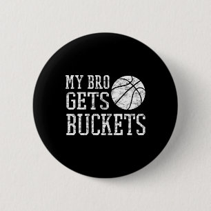 Mijn broer krijgt emmers - leuke broer en zus Bysk Ronde Button 5,7 Cm