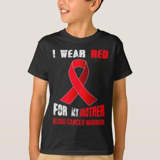 MIJN BROER, MIJN BLOEDKANKER KRIJGER T-SHIRT (Voorkant)