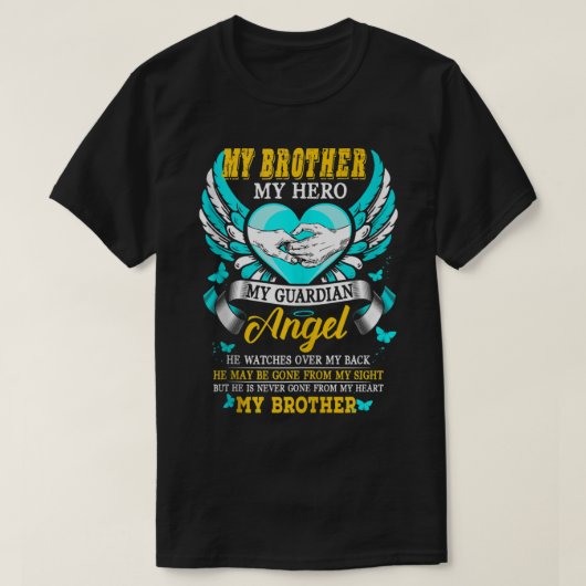 Mijn broer Mijn Guardian Angel, hij mag weg van M. T-shirt (Design voorkant)