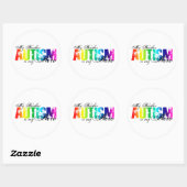 Mijn broer Mijn Hero - Autisme Ronde Sticker (Vel)