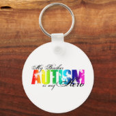 Mijn broer Mijn Hero - Autisme Sleutelhanger (Voorkant)