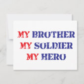 Mijn broer, mijn soldaat, mijn held kaart (Voorkant)