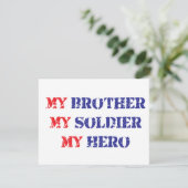 Mijn broer, mijn soldaat, mijn held kaart (Staand voorkant)