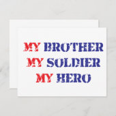 Mijn broer, mijn soldaat, mijn held kaart (Voorkant / Achterkant)