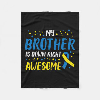 Mijn broer onderaan Geweldige Syndrome Awaren Fleece Deken