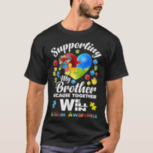 Mijn broer Puzzle Autism Awareness Mont ondersteun T-shirt