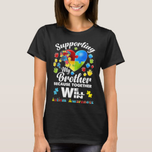 Mijn broer Puzzle Autism Awareness Mont ondersteun T-shirt