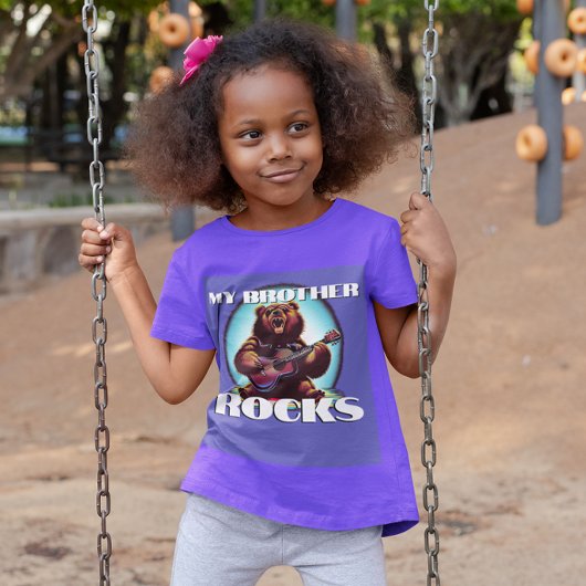 Mijn broer Rocks! Kleurrijk Beer T-shirt