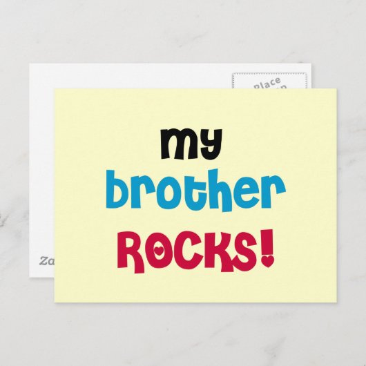 Mijn Broer Rocks T-shirts en cadeautjes Briefkaart (Voorkant / Achterkant)
