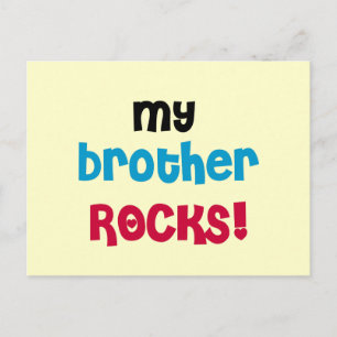 Mijn Broer Rocks T-shirts en cadeautjes Briefkaart