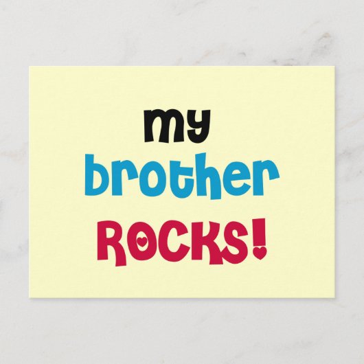 Mijn Broer Rocks T-shirts en cadeautjes Briefkaart (Voorkant)