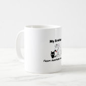 Mijn broer van een andere Moeder Funny Coffee Cup Koffiemok (Voorkant links)