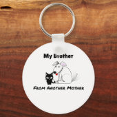 Mijn broer van een andere moeder... grappig Sleute Sleutelhanger (Voorkant)