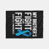 Mijn broer vecht tegen mijn diabetes fleece deken (Voorkant (Horizontaal))
