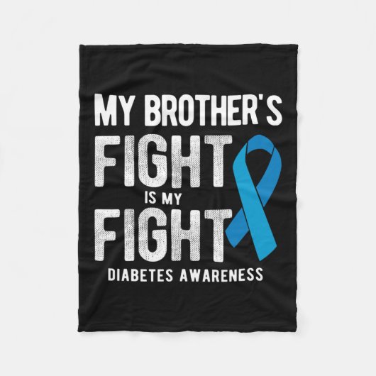 Mijn broer vecht tegen mijn diabetes fleece deken (Voorkant)