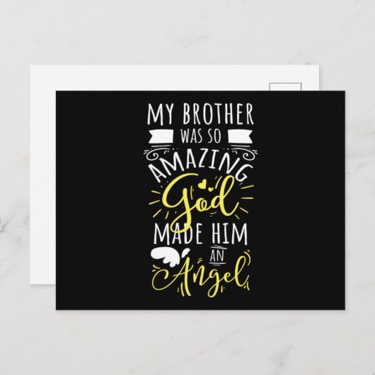 Mijn broer was zo ongelooflijk dat God hem een eng Briefkaart (Voorkant / Achterkant)