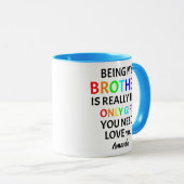 Mijn broer zijn is echt het enige cadeau dat je no mok (Voorkant rechts)