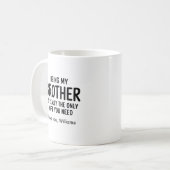 Mijn broer zijn mok Grappig geschenk voor broer Mo (Voorkant links)