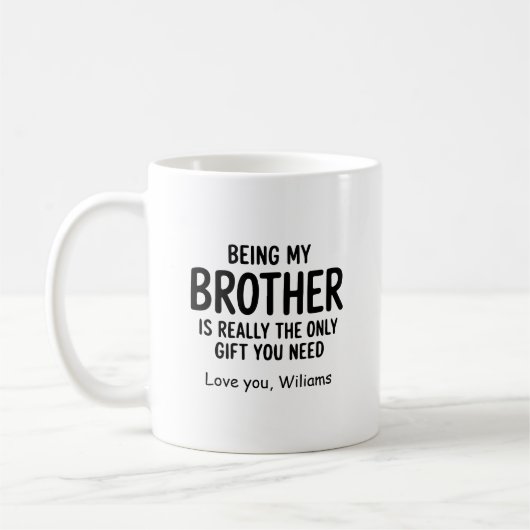 Mijn broer zijn mok Grappig geschenk voor broer Mo (Links)
