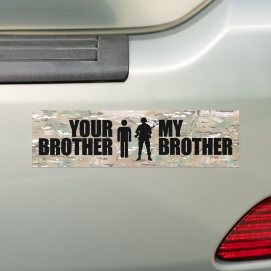 Mijn broer zit in het leger bumpersticker (Op auto)
