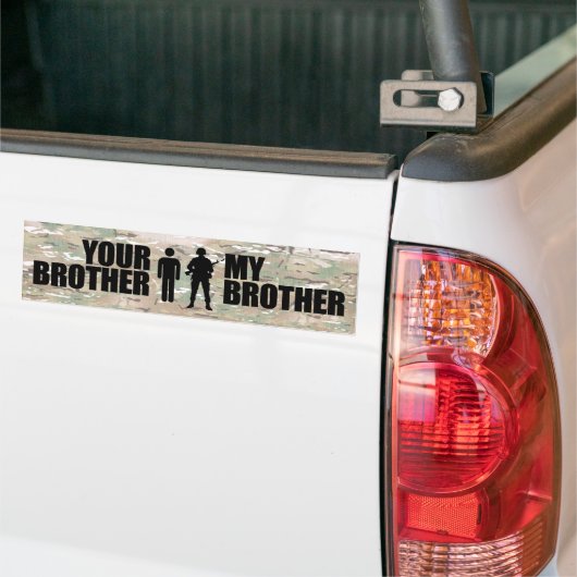 Mijn broer zit in het leger bumpersticker (Op Truck)