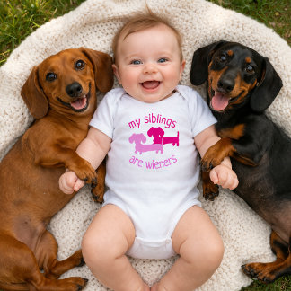 Mijn broers en zussen zijn Weense Dachshund Baby M Romper
