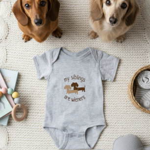 Mijn broers en zussen zijn Wieners Teckels Baby Romper