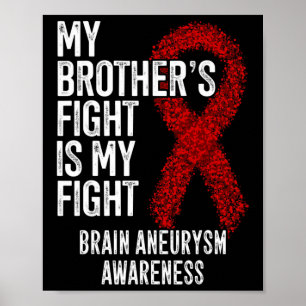 Mijn broers gevecht is mijn gevecht hersenaneurysm poster