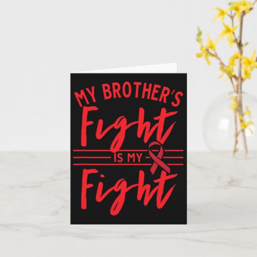 Mijn broers gevecht is mijn gevecht tegen bloedkan kaart (Gele Bloem)