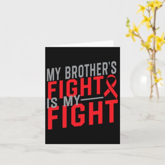 Mijn broers gevecht is mijn gevecht tegen bloedkan kaart (Gele Bloem)