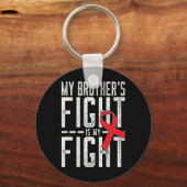 Mijn broers gevecht is mijn gevecht tegen bloedkan sleutelhanger (Voorkant)