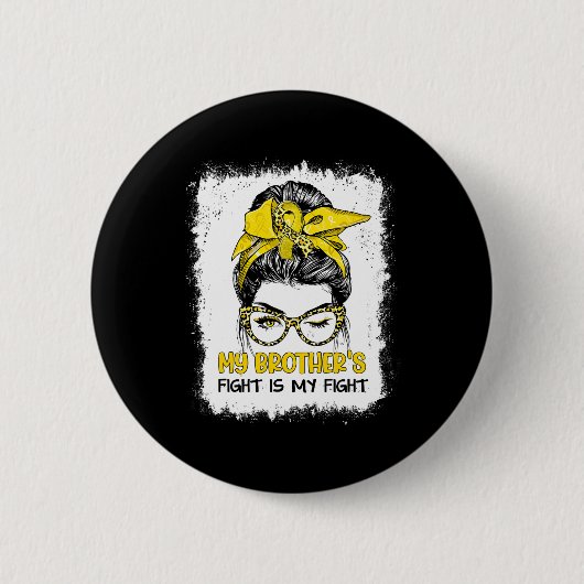 Mijn broer's gevecht is mijn kinderkanker. ronde button 5,7 cm (Voorkant)